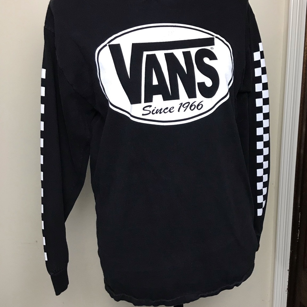 Vans long sleeve black & checker